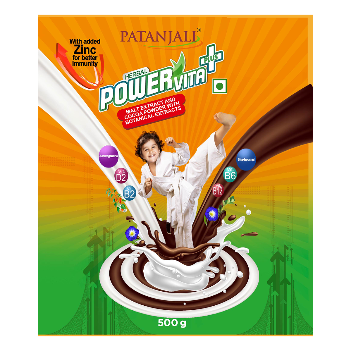 Patanjali Herbal Powervita Plus - Refill 500gm