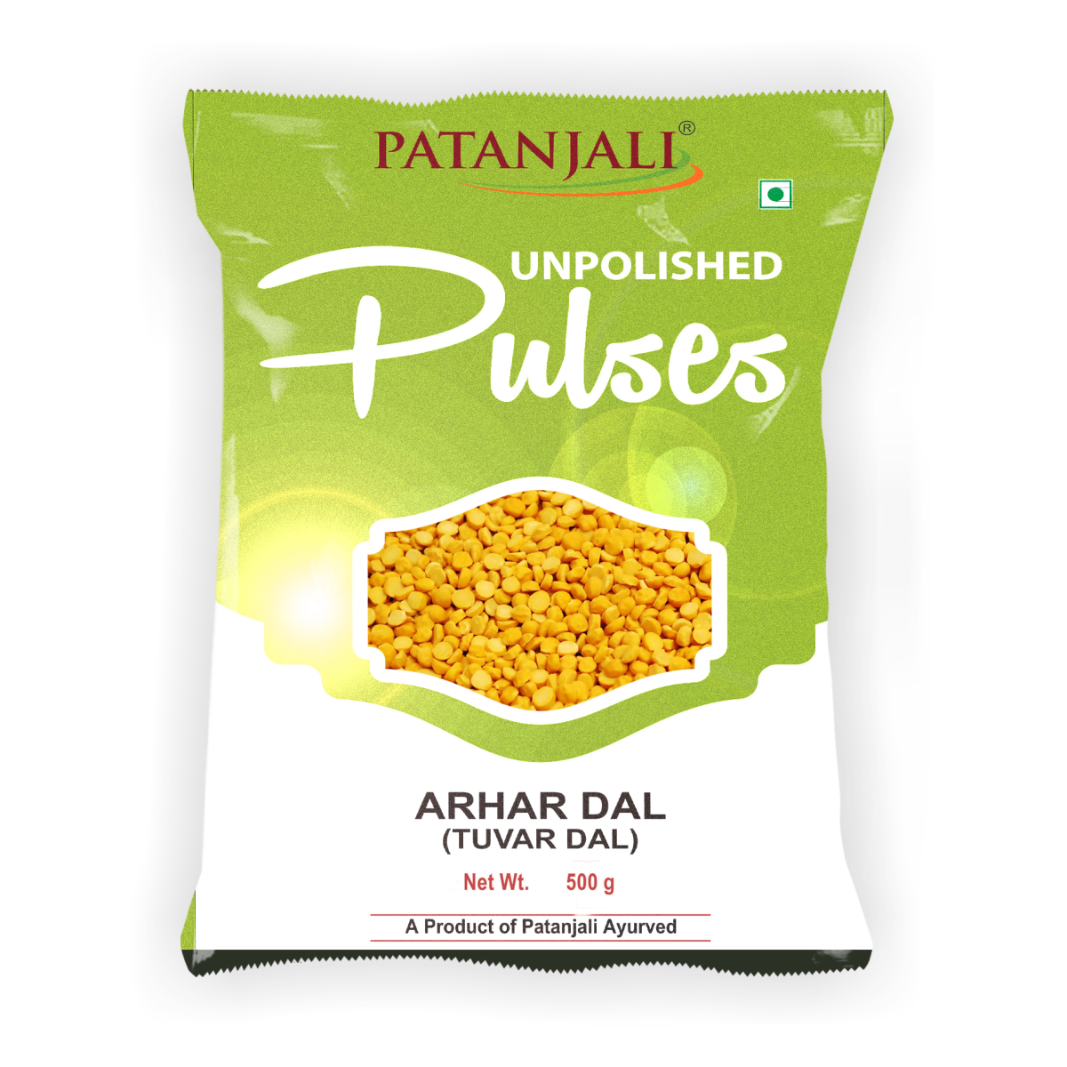 Patanjali Unpolished Arhar Dal (Tuvar Dal) 500gm