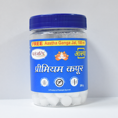 Patanjali Aastha Premium Camphor-200 G Free Gangajal, 200gm