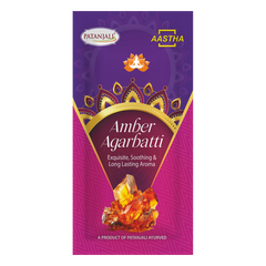 Patanjali Aastha Agarbatti Amber, With Exquisite, Soothing & Long Lasting Aroma | 120gm