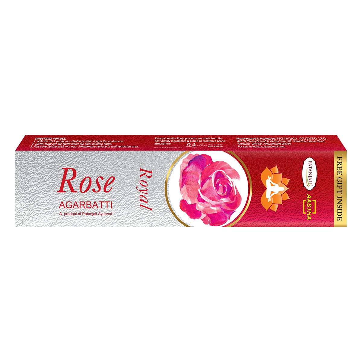 Patanjali Aastha Royal Rose Agarbatti, With Exquisite, Soothing & Long Lasting Aroma | 90gm