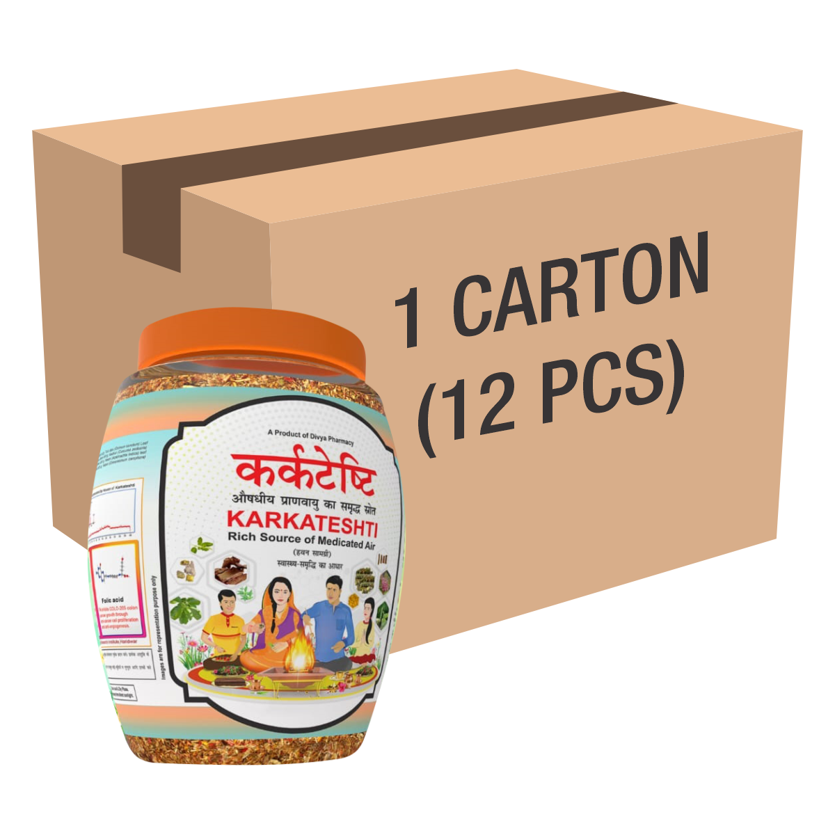 Patanjali Divya Karkateshti (Hawan Samagri) 400gm Each (12 Pcs) Rich Source Of Medicated Air,4.8kg