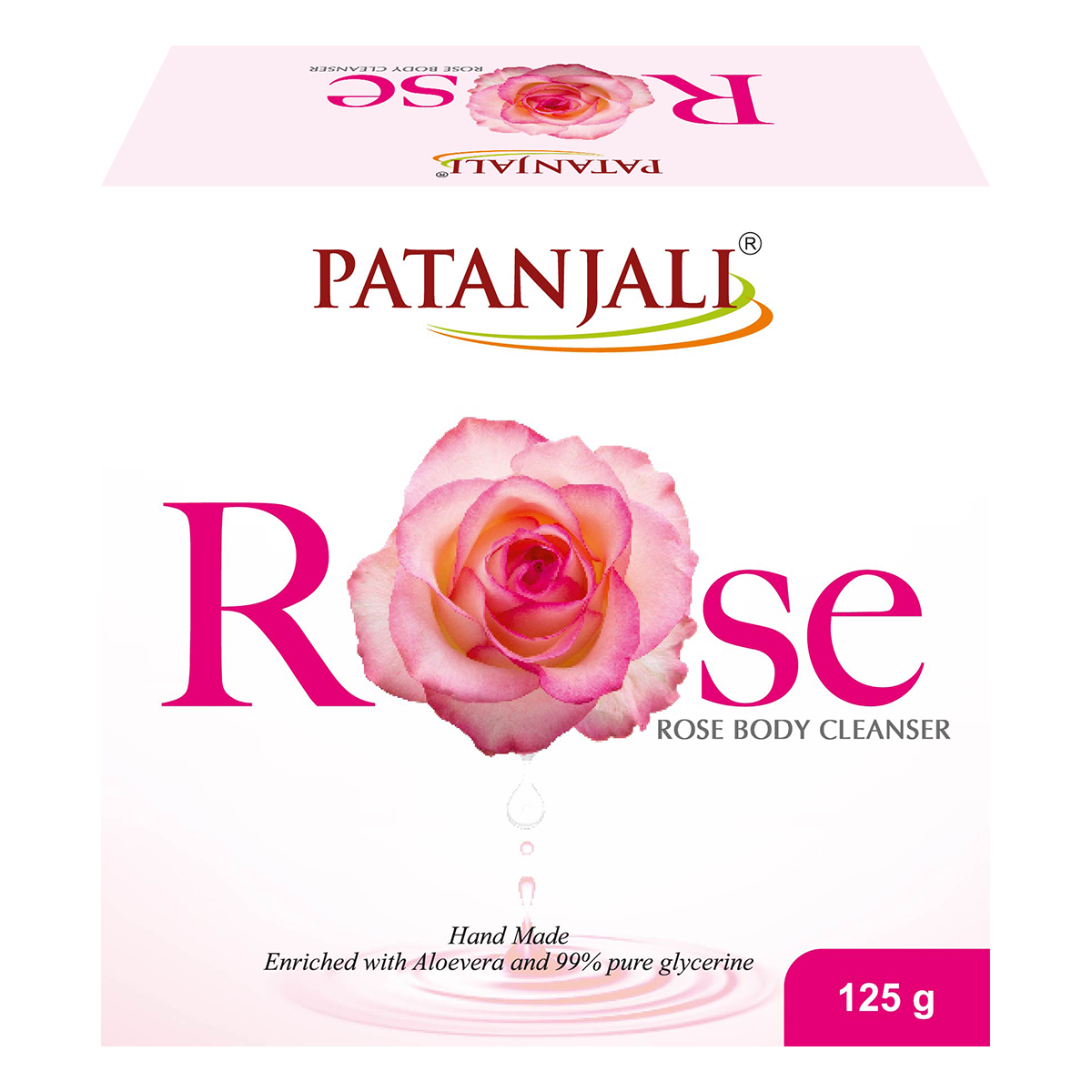 Patanjali Rose Body Cleanser, With Cleanse Gently, Soothes & Provide Soft And Supple Skin 125gm