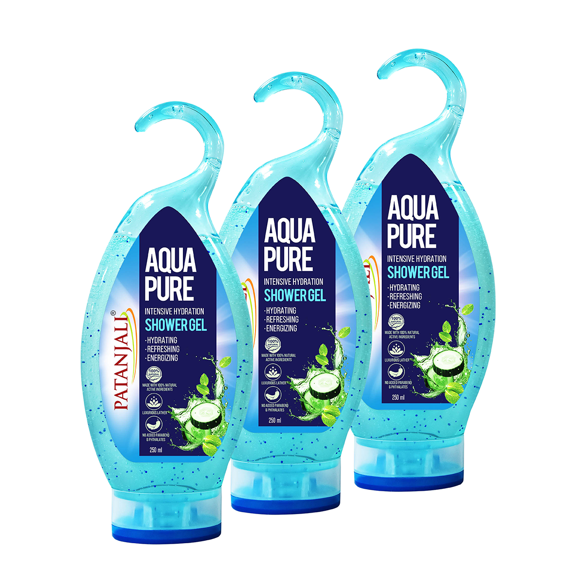 Patanjali Shower Gel(Aqua Pure), With Cleanse Deeply & Provide Intensive Hydration, 500ml