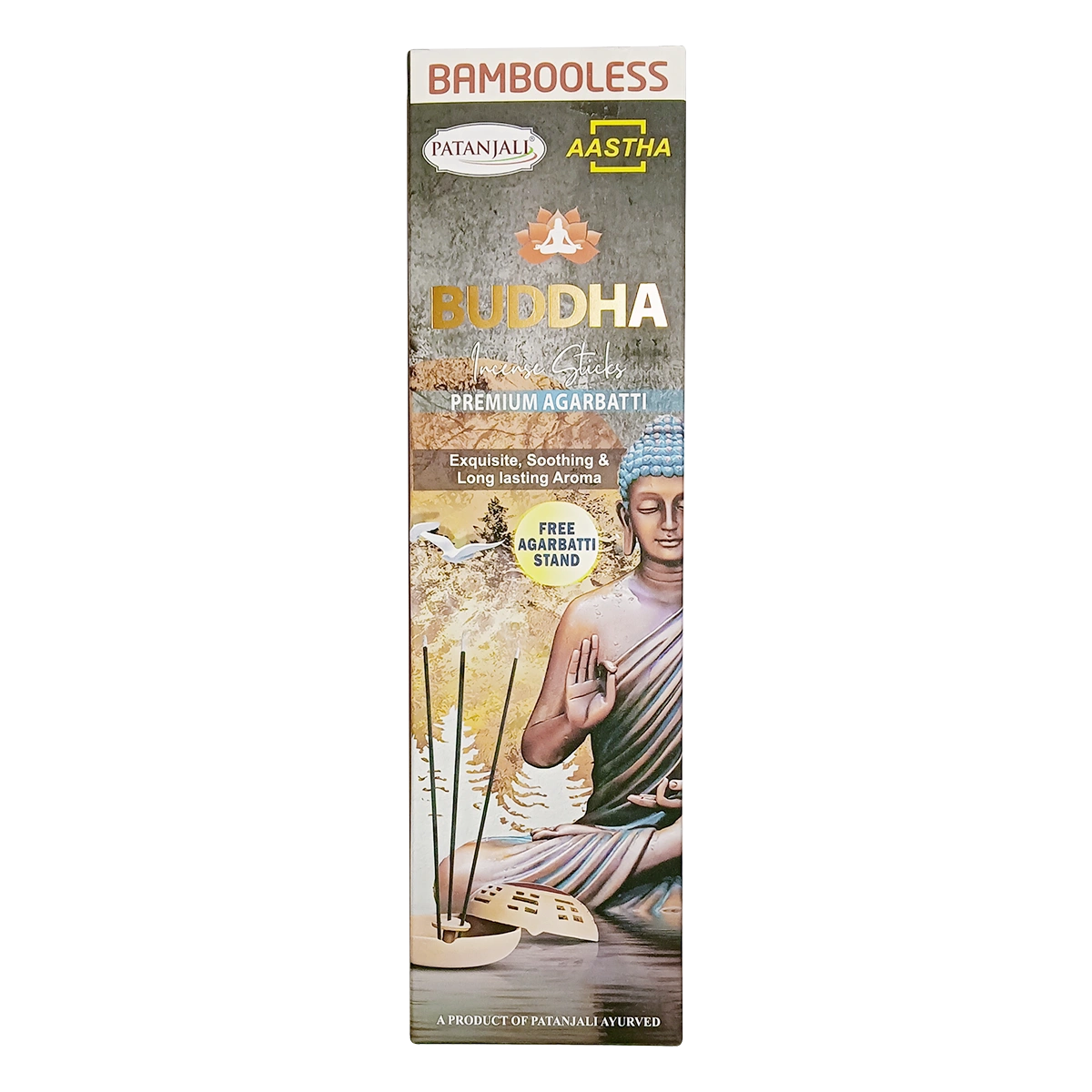 Patanjali Aastha Bambooless Agarbati Buddha, With Exquisite, Soothing & Long Lasting Aroma | 80gm