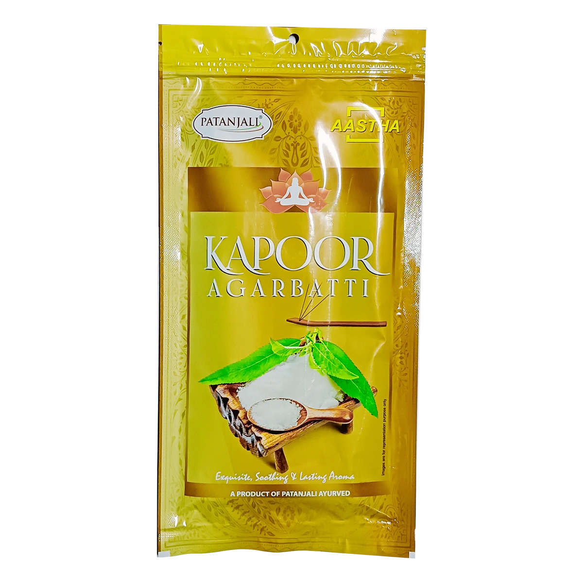 Patanjali Aastha Agarbatti Kapoor New, With Exquisite, Soothing & Long Lasting Aroma | 120gm