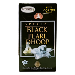 Patanjali Aastha Special Black Pearl Dhoop, 10 N, With Soothing & Long Lasting Aroma | 10gm