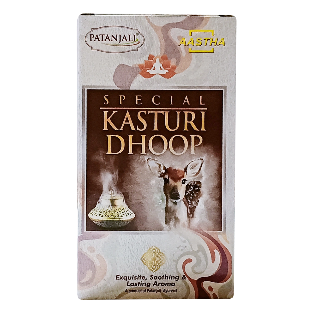 Patanjali Aastha Special Kasturi Dhoop,10 N, With Soothing & Long Lasting Aroma | 35gm