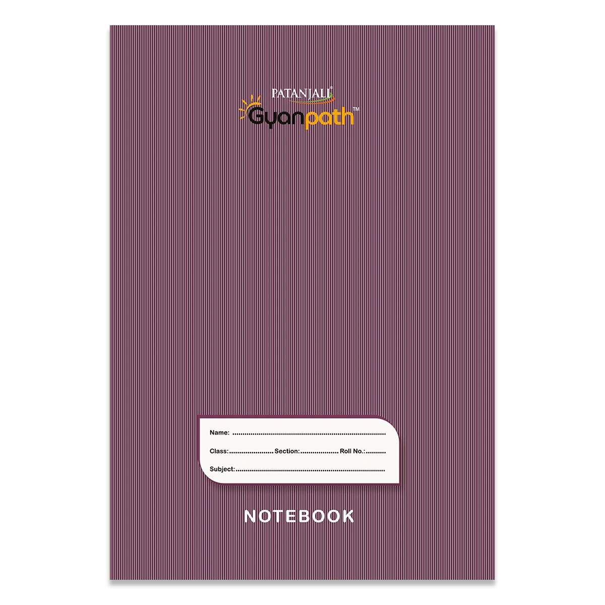 Patanjali Gyanpath Notebook (16.5x23.5 Cm) Purple, 96pages Four Line, Pack Of 1