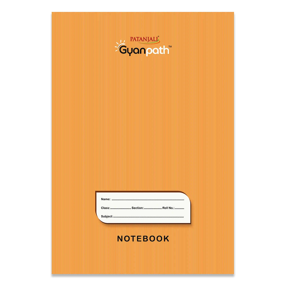 Patanjali Gyanpath Notebook (16.5x23.5 Cm) Orange 96pages Single Line, Pack Of 1