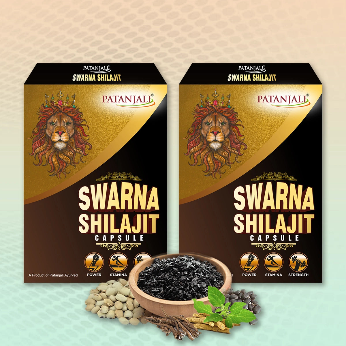 Patanjali Swarna Shilajit Capsule 750 Mg Pack Of 2, With Kaunch Beej Mucuna Pruriens, 16gm