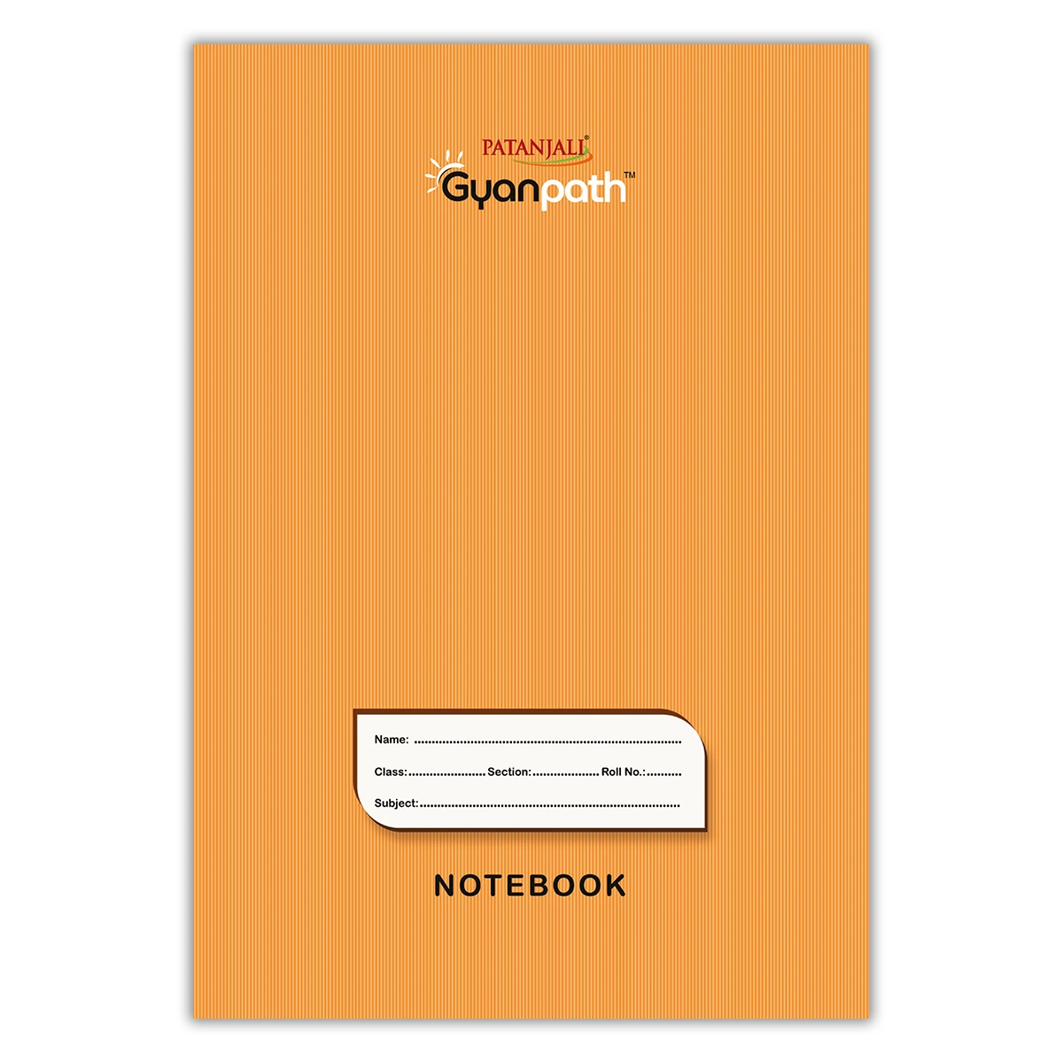 Patanjali Gyanpath Notebook (16.5x23.5 Cm) Orange, 172pages Single Line, Pack Of 1