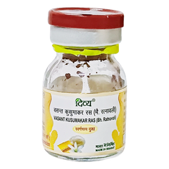 Patanjali Divya Vasant Kusumakar Ras, With Swarn Bhasma, Rajat Bhasma, | 1gm, Pack Of 1