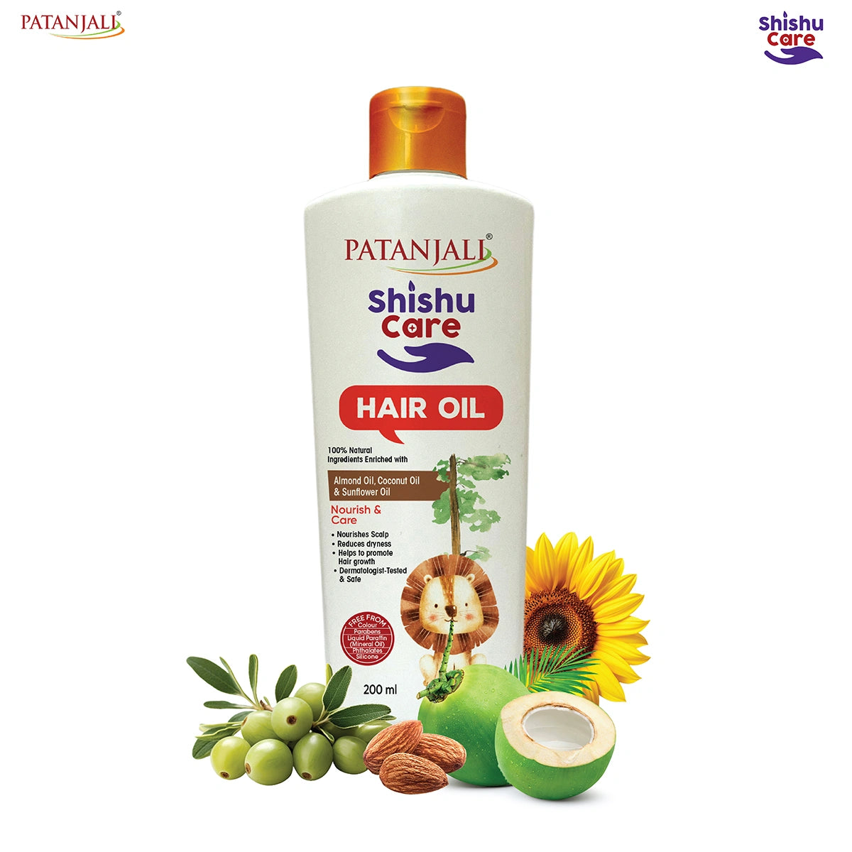 Patanjali Shishu Care Hair Oil, With Baby'S Delicate Hair & Promote Healthy Hair Growth, 200ml
