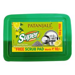 Patanjali Super Dish Wash Bar Scrub Pad, With Natural & Superior Cleaning 600gm