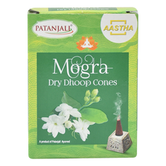 Patanjali Aastha Mogra Dry Dhoop Cone, With Exquisite, Soothing & Long Lasting Aroma | 20gm