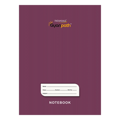 Patanjali Gyanpath Notebook (18x24 Cm) Purple, 140pages Single Line Interleaf, Pack Of 1
