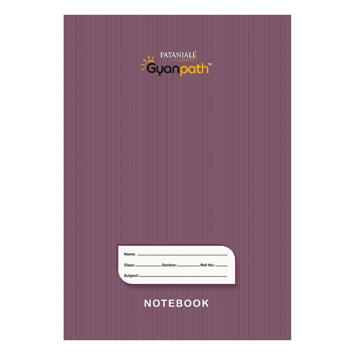 Patanjali Gyanpath Notebook (16.5x23.5 Cm) Purple, 172pages Four Line, Pack Of 1