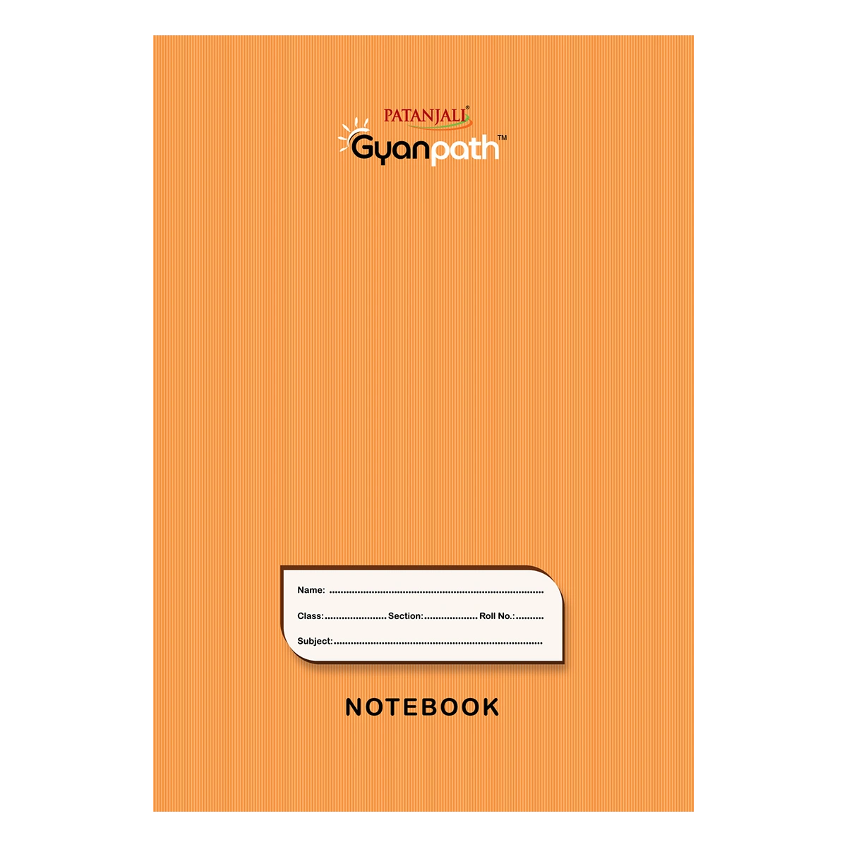 Patanjali Gyanpath Notebook (16.5x23.5 Cm) Orange, 120pages Single Line, Pack Of 1