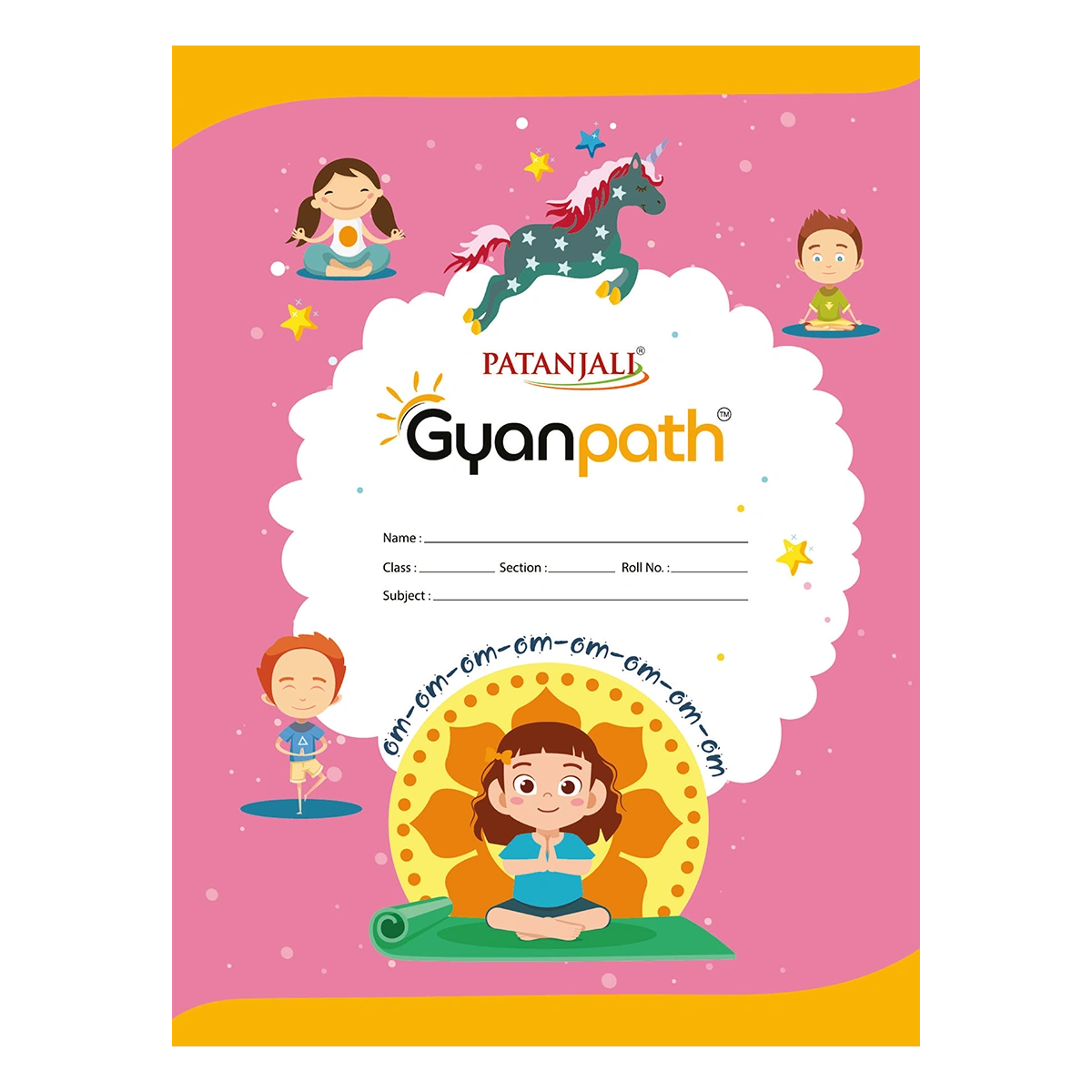 Patanjali Gyanpath Notebook (18x24 Cm) Multi Design, 140pages Double Line, Pack Of 1