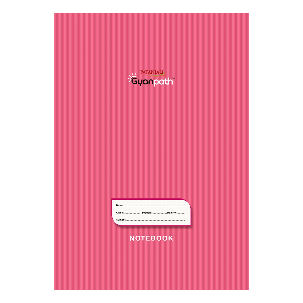 Patanjali A4 Gyanpath Notebook (29.7x21 Cm) Pink, 172pages Single Line, Pack Of 1