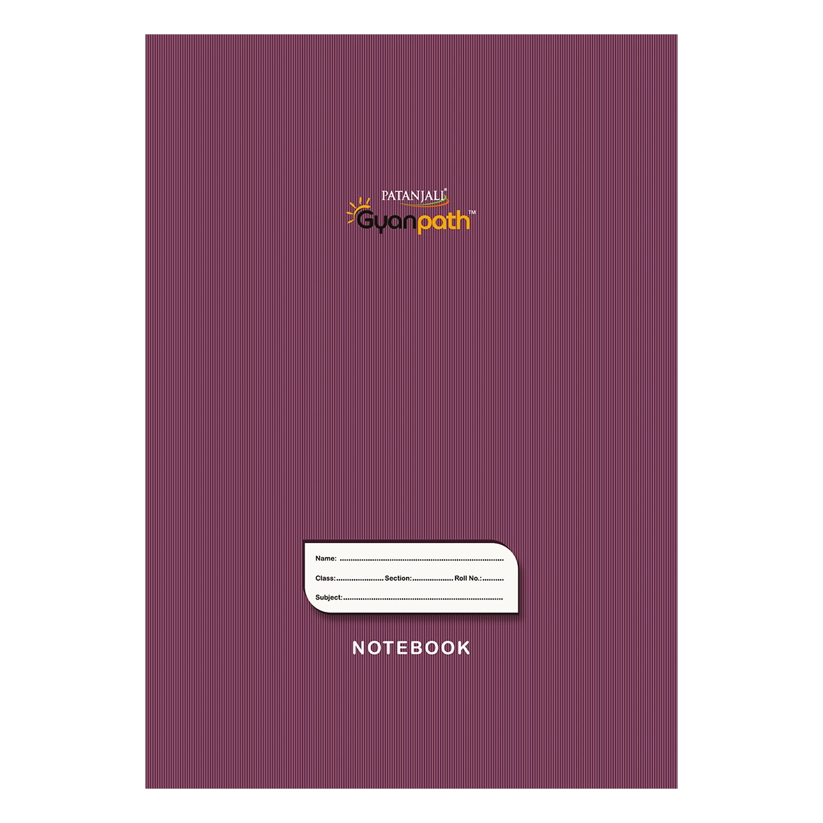 Patanjali A4 Gyanpath Notebook (29.7x21cm) Purple, 172pages Single Line, Pack Of 1
