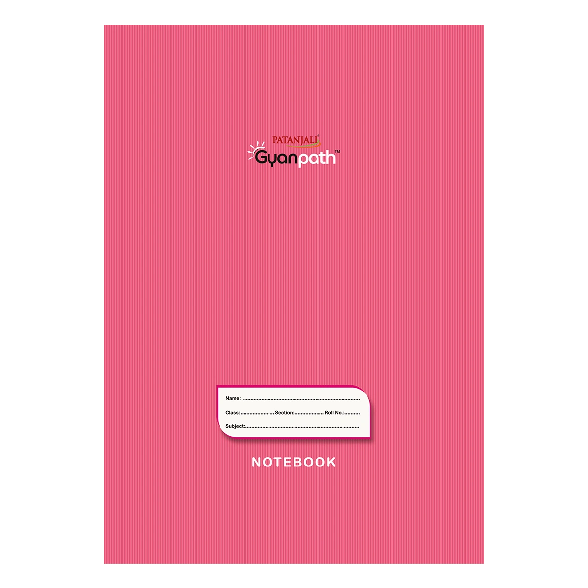 Patanjali A4 Gyanpath Notebook (29.7x21cm) Pink,192pages Single Line, Pack Of 1