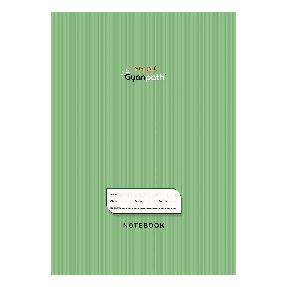 Patanjali A4 Gyanpath Notebook ( 29.7x21cm) Green, 192pages Single Line, Pack Of 1
