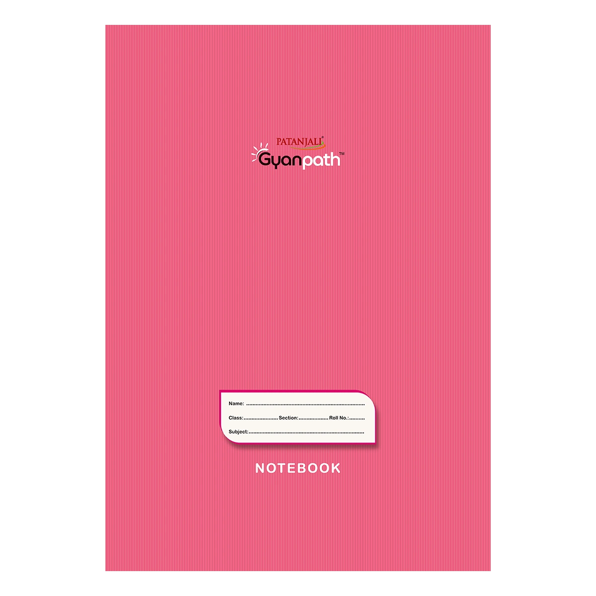 Patanjali A4 Gyanpath Notebook (29.7x21 Cm) Pink, 140pages Single Line, Pack Of 1