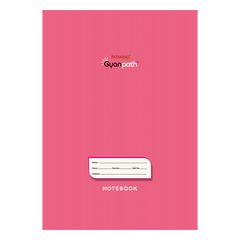 Patanjali A4 Gyanpath Notebook (29.7x21 Cm) Pink, 140pages Single Line, Pack Of 1