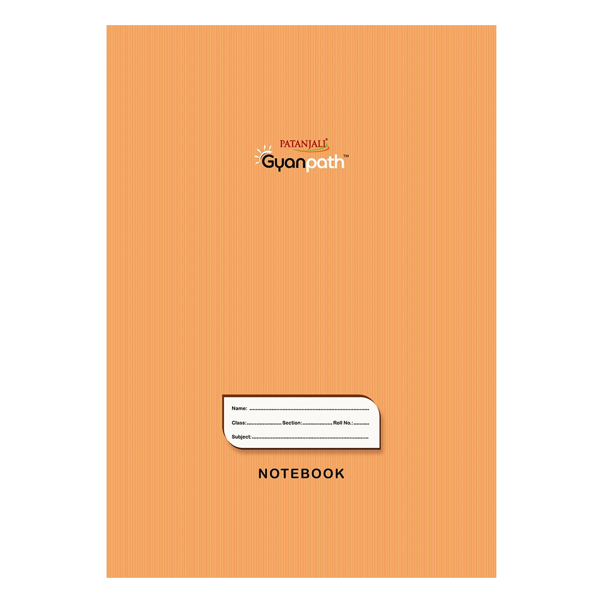 Patanjali A4 Gyanpath Notebook (29.7x21cm) Orange, 192pages Single Line, Pack Of 1