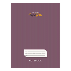 Patanjali Gyanpath Notebook (18x24 Cm) Purple, 172pages 3 In1, Pack Of 1
