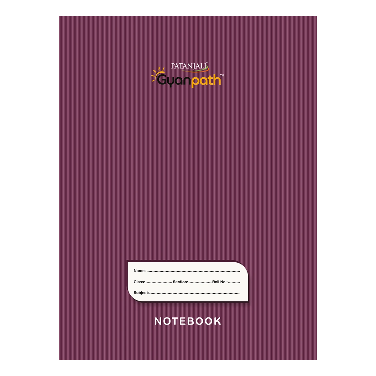 Patanjali Gyanpath Notebook (18x24 Cm) Purple, 172pages Four Line, Pack Of 1