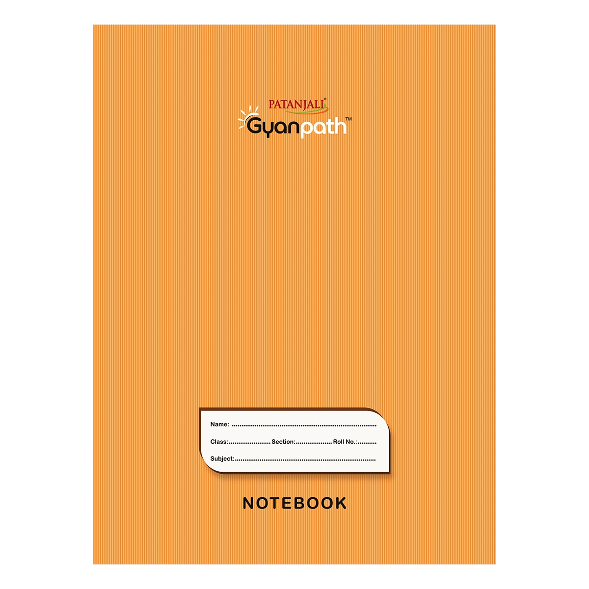 Patanjali Gyanpath Notebook (18x24 Cm) Orange, 172pages Five Line, Pack Of 1