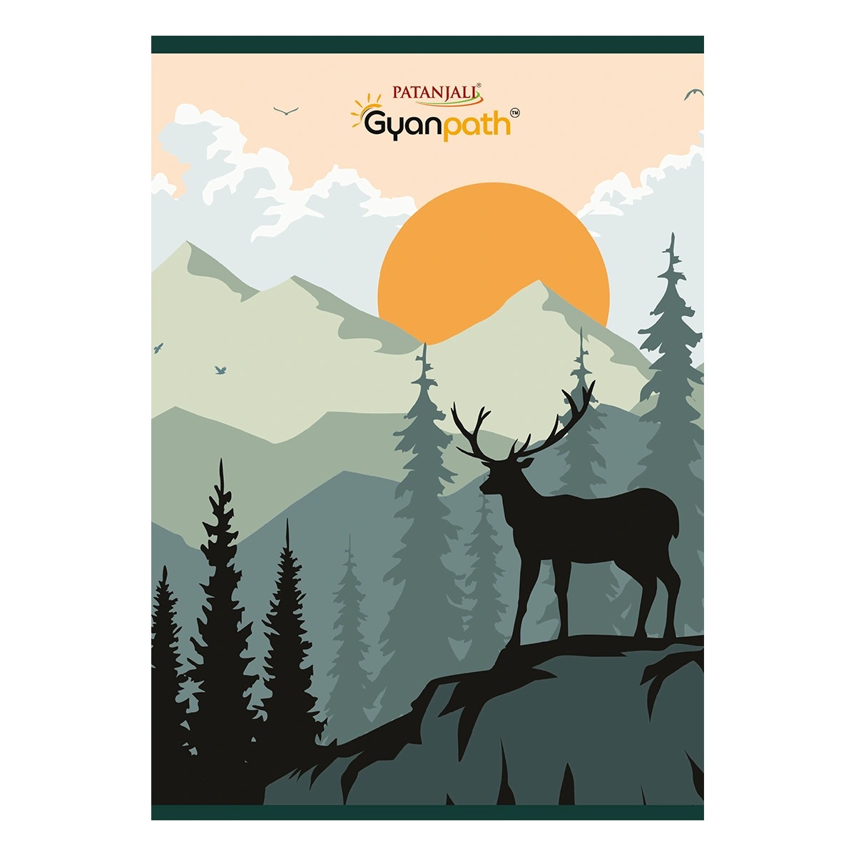 Patanjali A4 Gyanpath Notebook (29.7x21cm) Multi Design, 140pages Single Line, Pack Of 1