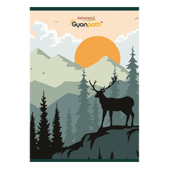 Patanjali A4 Gyanpath Notebook (29.7x21cm) Multi Design, 140pages Single Line, Pack Of 1
