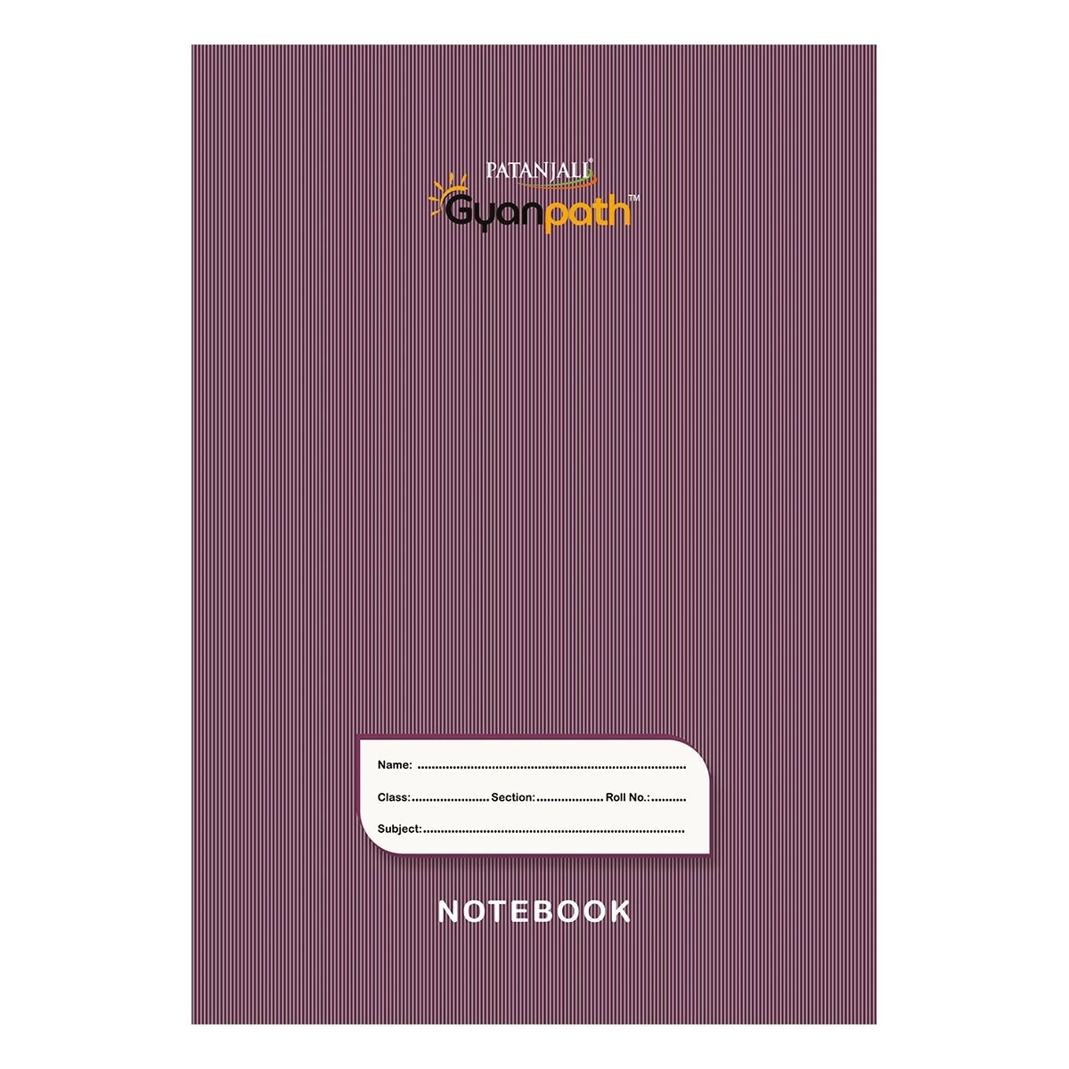 Patanjali Gyanpath Notebook (16.5x23.5 Cm) Purple, 120pages Four Line, Pack Of 1