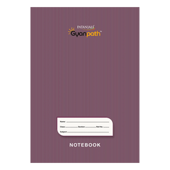 Patanjali Gyanpath Notebook (16.5x23.5 Cm) Purple, 120pages Four Line, Pack Of 1