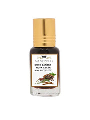 Menjewell Spicy Darbar Musk Attar Perfume 5ml 0.17 Fl.oz. For Men & Women | Alcohol Free | Long Lasting