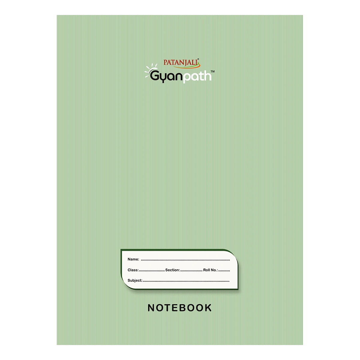 Patanjali Gyanpath Notebook (18x24 Cm) Green, 140p Square, Pack Of 1