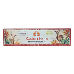 Patanjali Aastha Premium Agarbatti Kasturi Flora 20n, With Soothing & Long Lasting Aroma | 36gm