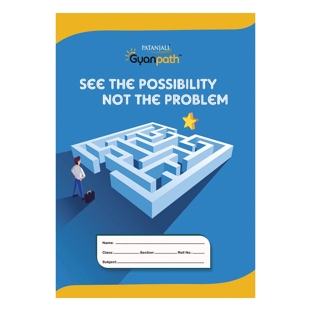 Patanjali A4 Gyanpath Notebook (29.7x21cm) Multi Design 192pages Single Line, Pack Of 1