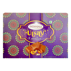 Patanjali Utsav Chocolate-4 Nos With Chocolate, Milk Compound 80% Sugar, Milk Solids, 211gm