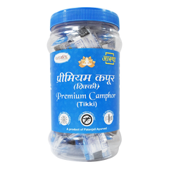 Patanjali Aastha Premium Camphor Tikki Jar, With Camphor (Kapoor), 375gm