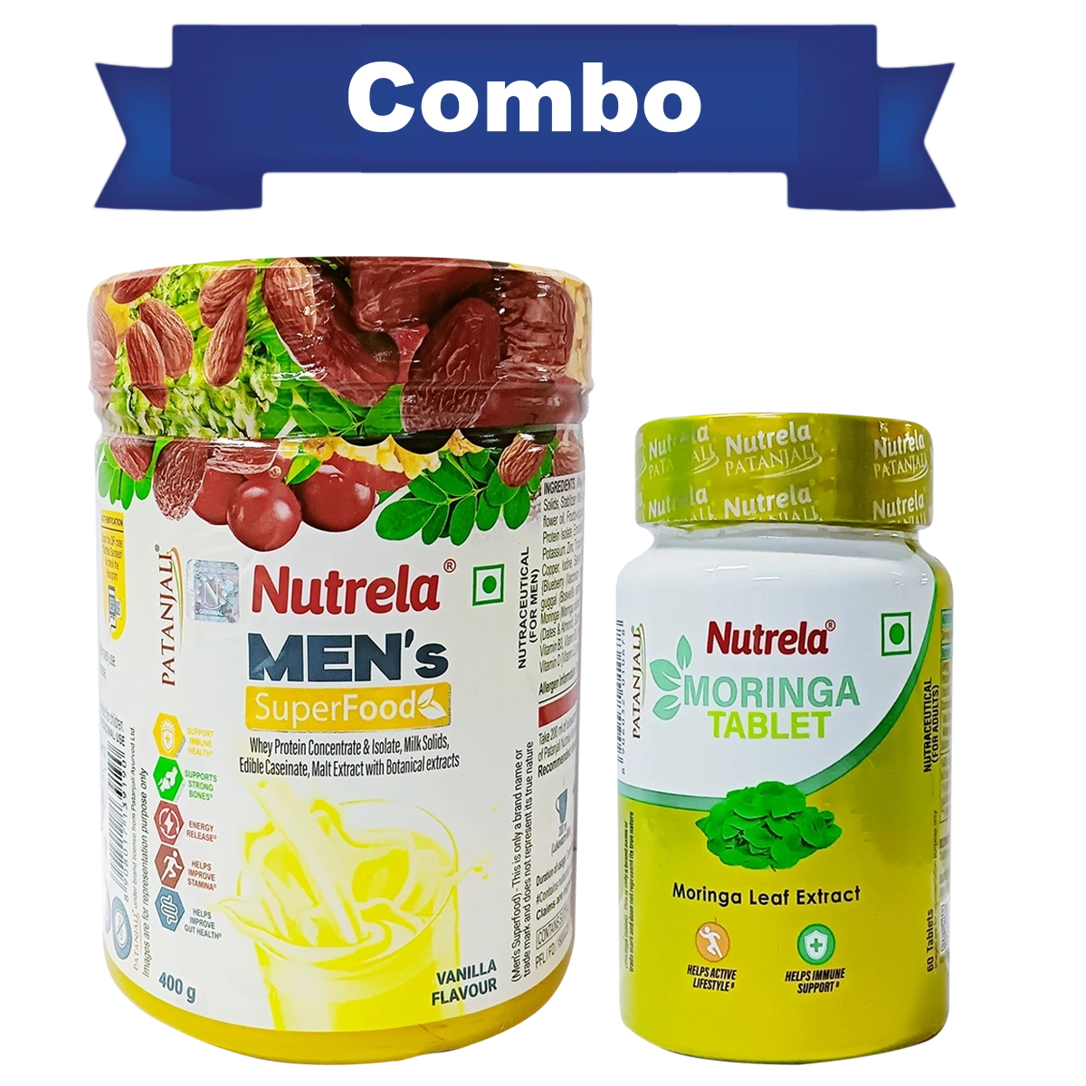 Patanjali Combo Pat, Nutrela Men'S Superfood, Moringa (400g+60n), With Rich In Protein, 430gm