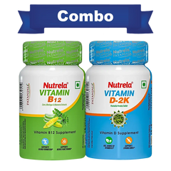 Patanjali Combo Patanjali Nutrela Vitamin D2k, B12 (60n+30),18.5gm