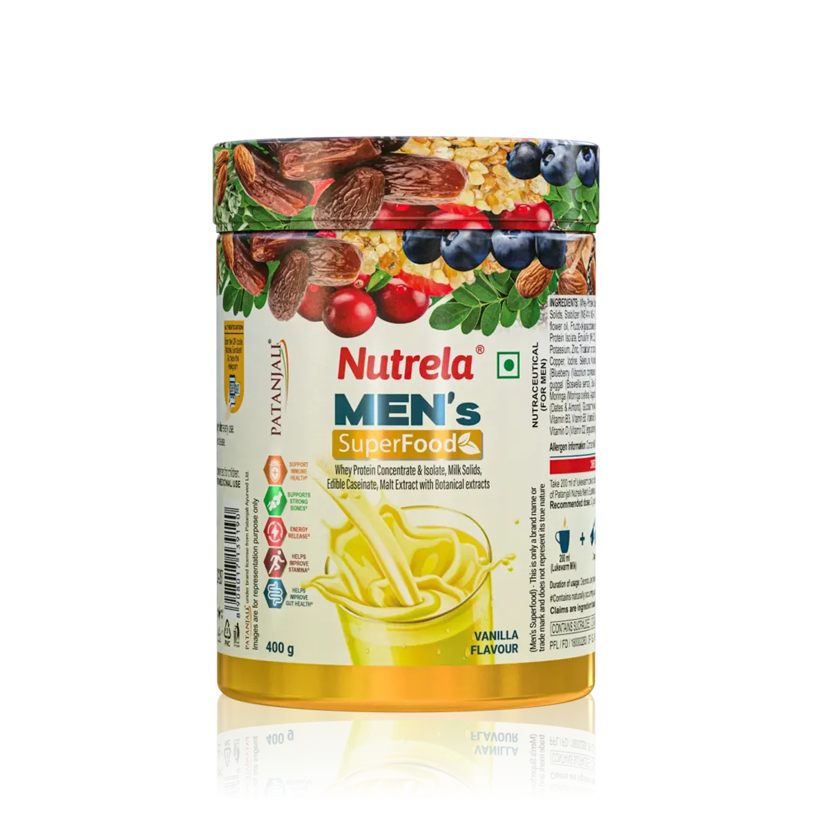 Patanjali Nutrela Men'S Superfood, With Rich In Protein, 400gm