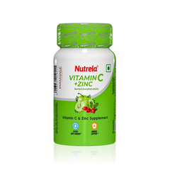 Patanjali Nutrela Vitamin C, Zinc, 60 Cap, With Potent Anti Oxidant, 39gm