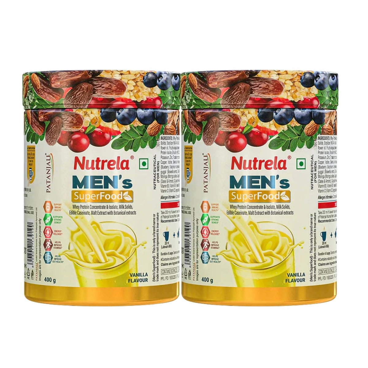 Patanjali Nutrela Men'S Superfood (Pack Of 2) With Rich In Protein, 800gm