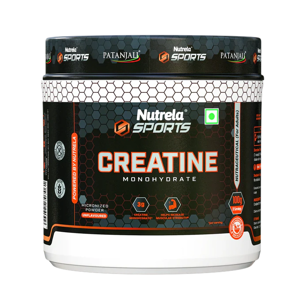 Patanjali Nutrela Sports Creatine Monohydrate, 100gm, Pack Of 1